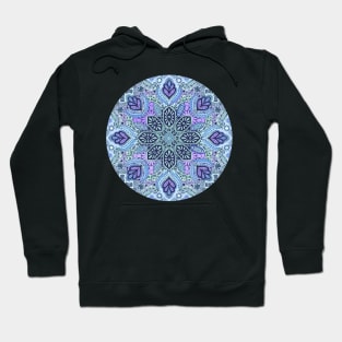 Navy Blue, Mint and Purple Boho Pattern Hoodie